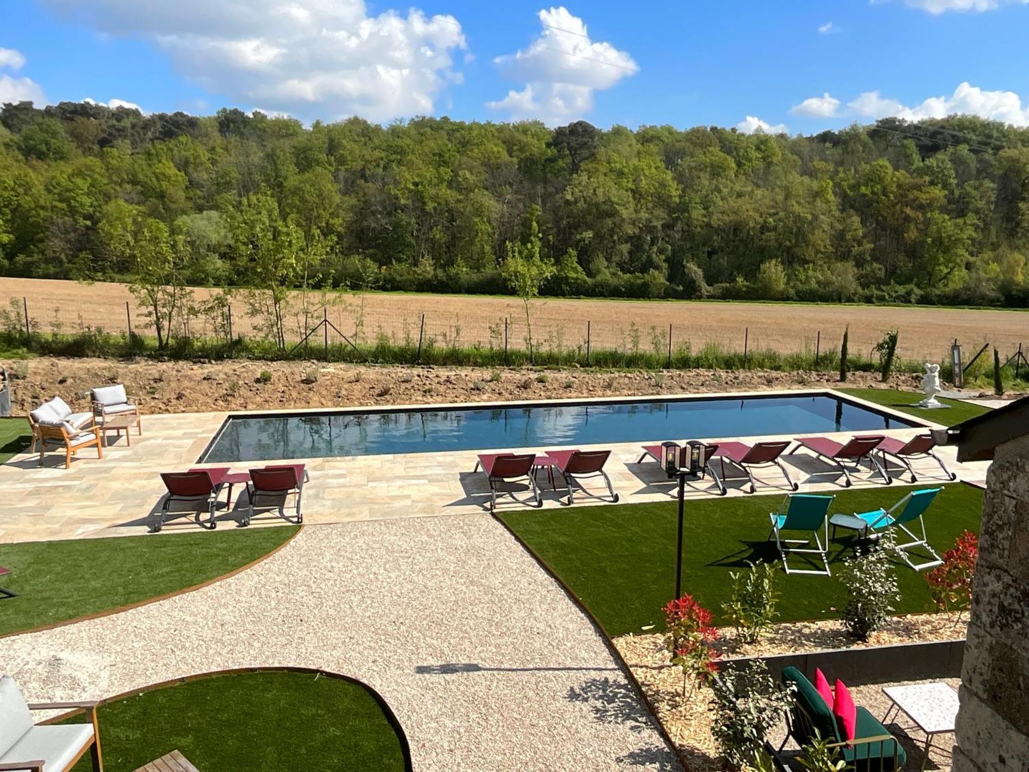 Sans Souci Bed And Breakfast Luxe Heated Pool And Restaurant Luzillé Kültér fotó