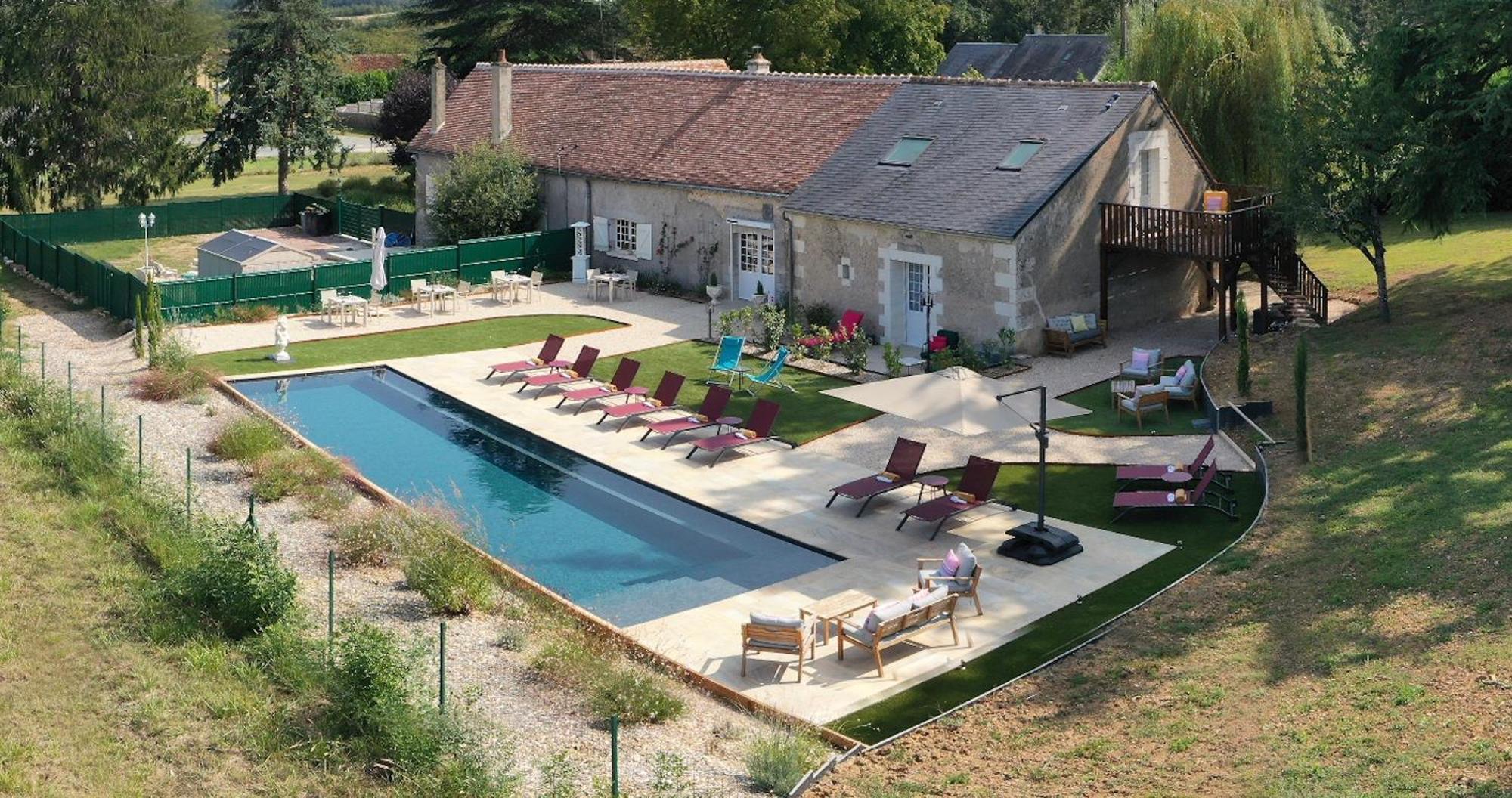 Sans Souci Bed And Breakfast Luxe Heated Pool And Restaurant Luzillé Kültér fotó